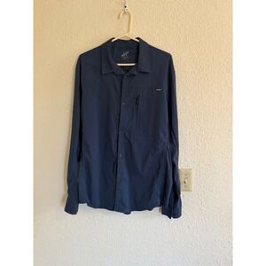RevolutionRace Mens 2XL Navy Blue Technical Outdoor Hiking Stretch Shirt RVRC
